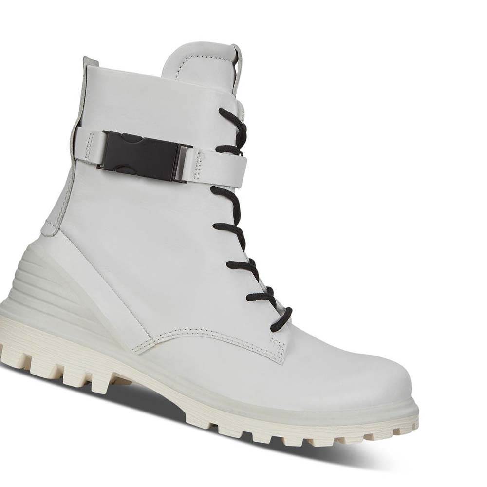 Women\'s Ecco Tredtray Mid-cut Buckled Boots White | SG 53SGL